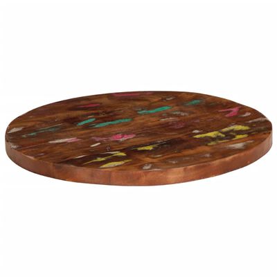 vidaXL Dessus de table Ø 60x2,5 cm rond bois massif de récupération