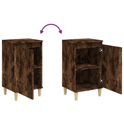 vidaXL Tables de chevet 2 pcs chêne fumé 40x35x70 cm bois d'ingénierie