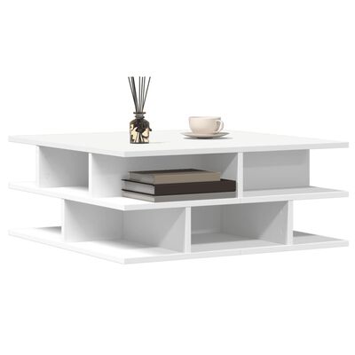 vidaXL Table basse blanc 70x70x29 cm bois d'ingénierie