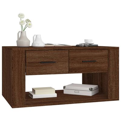 vidaXL Table basse Chêne marron 80x50x40 cm Bois d'ingénierie