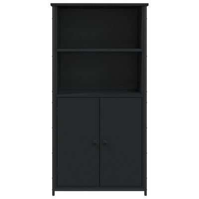 vidaXL Buffet haut noir 62x36x121,5 cm bois d'ingénierie