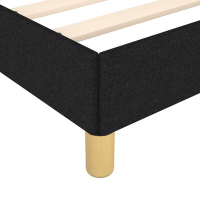 vidaXL Cadre de lit sans matelas noir 140x200 cm tissu