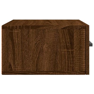 vidaXL Table de chevet murale chêne marron 35x35x20 cm