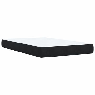 vidaXL Sommier à lattes de lit avec matelas noir 120x190 cm velours