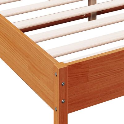 vidaXL Cadre de lit sans matelas cire marron 150x200cm bois pin massif