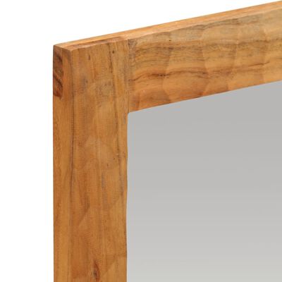 vidaXL Miroir salle de bain 50x70x2,5 cm bois massif d'acacia et verre