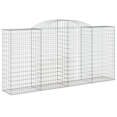 vidaXL Paniers à gabions arqués 10 pcs 300x50x140/160 cm fer galvanisé