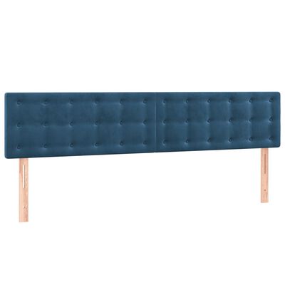 vidaXL Cadre de lit sans matelas bleu foncé 120x190 cm velours