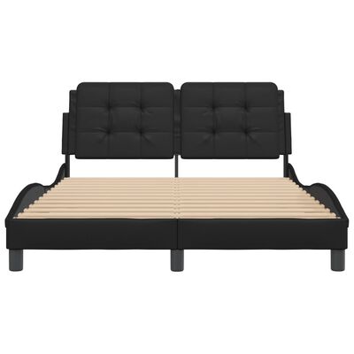 vidaXL Cadre de lit sans matelas noir 120x200 cm similicuir