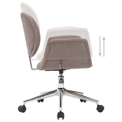 vidaXL Chaises pivotantes à manger lot de 2 taupe tissu