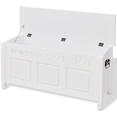 vidaXL Banc de rangement en style baroque PFDM blanc