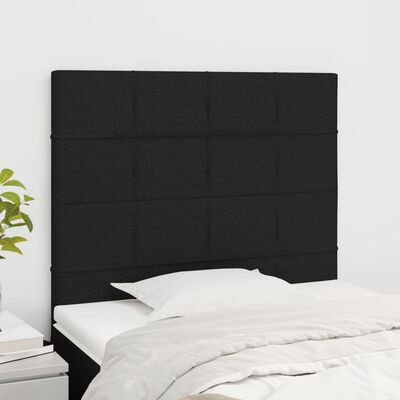 vidaXL Têtes de lit 2 pcs Noir 100x5x78/88 cm Tissu