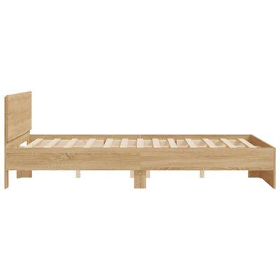 vidaXL Cadre de lit sans matelas chêne sonoma 140x200 cm