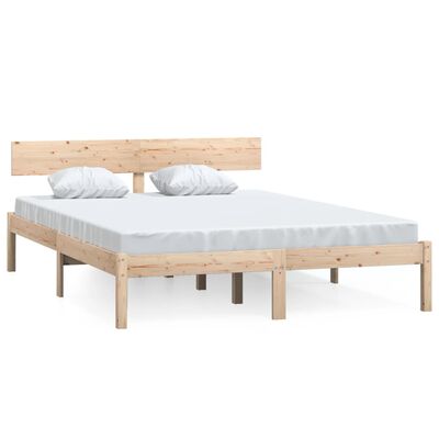 vidaXL Cadre de lit sans matelas bois massif 140x200 cm