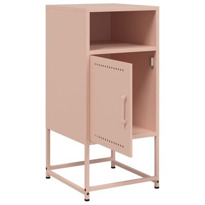 vidaXL Table de chevet rose 36x39x78 cm acier