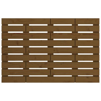 vidaXL Tête de lit murale Marron miel 106x3x63 cm Bois massif de pin