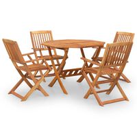 vidaXL Ensemble à manger de jardin 5 pcs Bois d'acacia solide