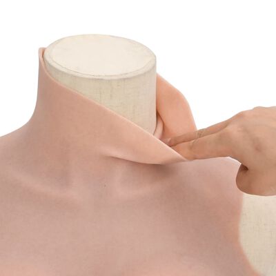 vidaXL Plastron en silicone naturel coupe B