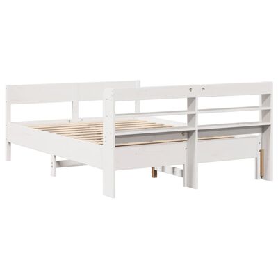 vidaXL Cadre de lit sans matelas blanc 120x200 cm bois de pin massif