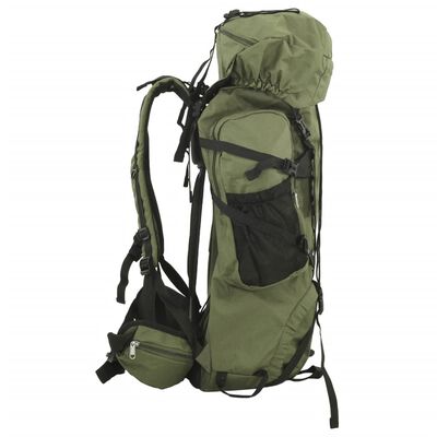 vidaXL Sac à dos de randonnée vert armée 60 L tissu oxford