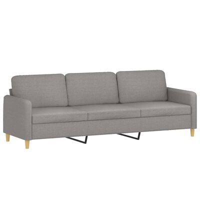 vidaXL Canapé à 3 places Gris clair 210 cm Tissu