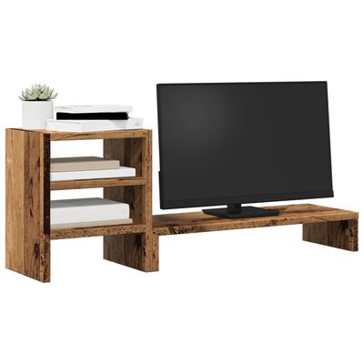 vidaXL Support de moniteur et organisateur de bureau bois d'ingénierie