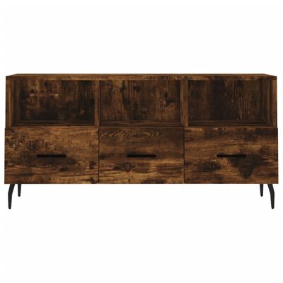 vidaXL Meuble TV chêne fumé 102x36x50 cm bois d'ingénierie