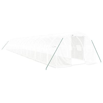 vidaXL Serre avec cadre en acier blanc 54 m² 18x3x2 m