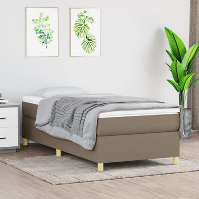 vidaXL Cadre de lit Taupe 100x200 cm Tissu