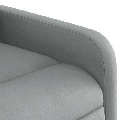 vidaXL Fauteuil inclinable de massage électrique Gris clair Tissu