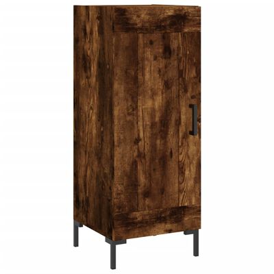 vidaXL Buffet haut Chêne fumé 34,5x34x180 cm Bois d'ingénierie