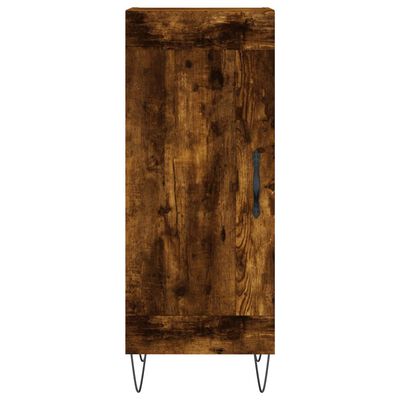 vidaXL Buffet haut Chêne fumé 34,5x34x180 cm Bois d'ingénierie