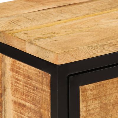 vidaXL Table de chevet 40x30x52,5 cm bois de manguier massif brut