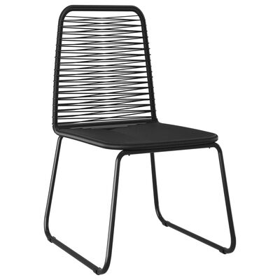 vidaXL Chaises d'extérieur lot de 4 Résine tressée Noir