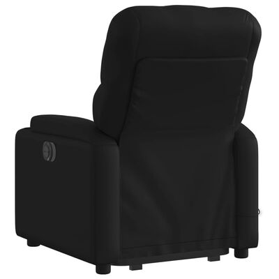 vidaXL Fauteuil inclinable de massage électrique noir similicuir