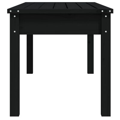 vidaXL Banc de jardin noir 109x44x45 cm bois massif de pin