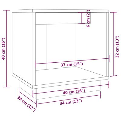 vidaXL Tables de chevet 2 pcs 40x30x40 cm Bois de pin solide