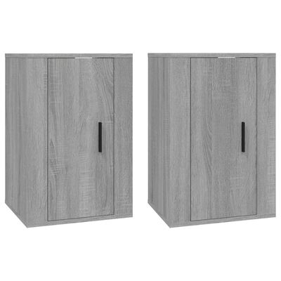 vidaXL Meubles TV muraux 2 pcs Sonoma gris 40x34,5x60 cm