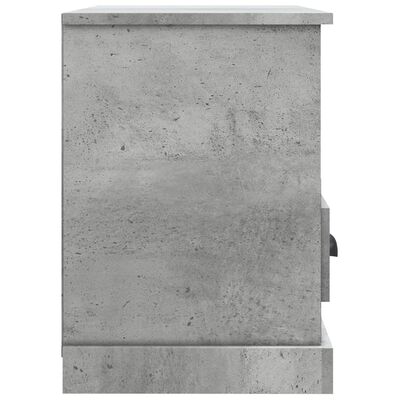 vidaXL Meuble TV gris béton 80x35x50 cm bois d'ingénierie