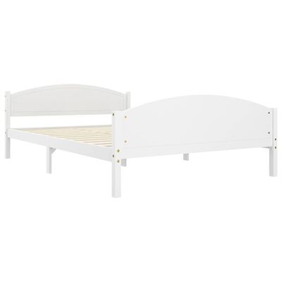 vidaXL Cadre de lit sans matelas blanc bois de pin massif 140x200 cm