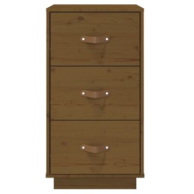  vidaXL Table de chevet Marron miel 40x40x75 cm Bois de pin solide