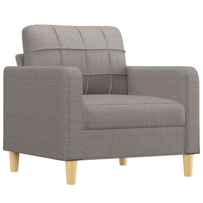 vidaXL Fauteuil Taupe 60 cm Tissu