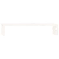 vidaXL Support de moniteur Blanc 50x27x10 cm Bois de pin solide