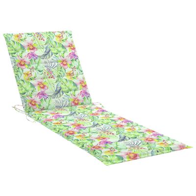 vidaXL Chaise longue de jardin avec coussin Bambou