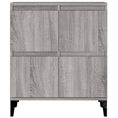 vidaXL Buffets 2 pcs sonoma gris 60x35x70 cm bois d'ingénierie