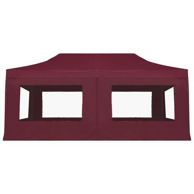 vidaXL Tente de réception pliable avec parois Aluminium 6x3 m Bordeaux