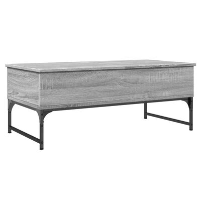 vidaXL Table basse sonoma gris 100x50x40 cm bois d'ingénierie et métal