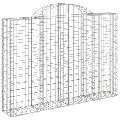 vidaXL Paniers à gabions arqués 11 pcs 200x30x140/160 cm Fer galvanisé