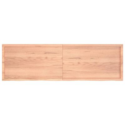 vidaXL Comptoir de salle de bain marron 200x60x(2-4) cm bois traité