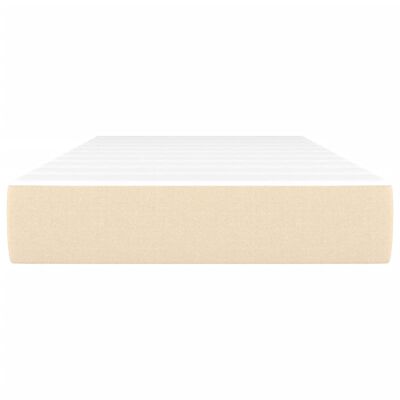 vidaXL Matelas de lit à ressorts ensachés Crème 90x200x20 cm Tissu